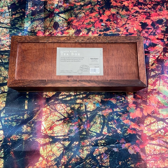 Acacia Wood Tea Storage Box from World Market - Picture 9 of 9